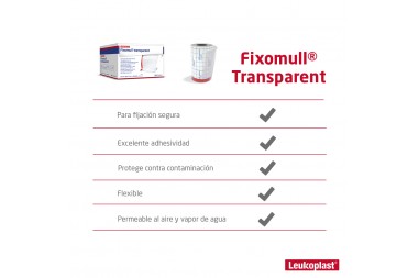 Tiras Transparentes Fixomull 10 Cm X 10 Cm Und