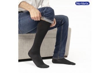 Calcetín Compresión No-Varix T-M Azul 8-15 Mmhg Hombre Und