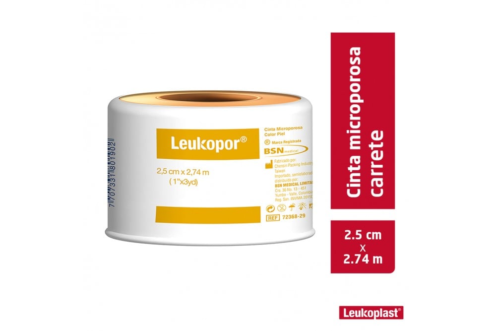 Micropore Leukopor color piel BSN Medical 2.5 cm x 2.74 m und