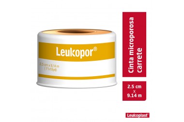 Esparadrapo Leukopor Microporoso 2.50 cm x 9.14 m Und