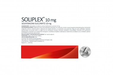 SOLIPLEX 10 MG 30 TABLETAS RECUBIERTAS