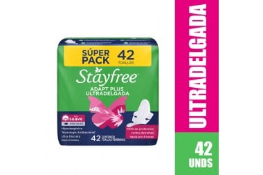 Oferta Toallas Higienicas Stayfree 42 Unds
