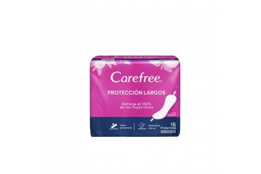 PROTECTORES INTIMOS CAREFREE LARGOS 15 UNDS