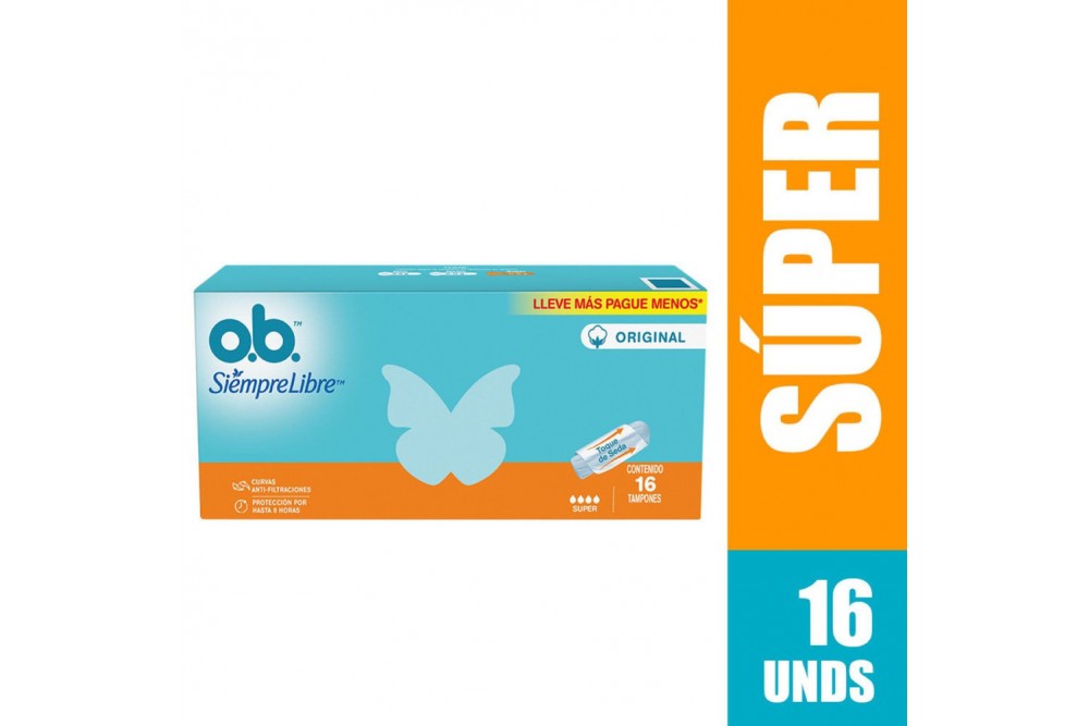 Tampones Ob Original Toque De Seda 16 Unds