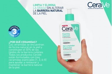 Gel Limpiador Cerave Espumoso Piel Normal Y Seca 473 Ml