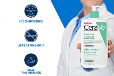 Gel Limpiador Cerave Espumoso Piel Normal Y Seca 473 Ml