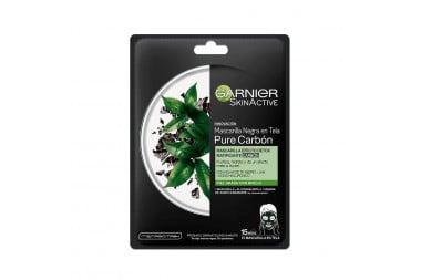 Mascarilla Negra Garnier En Tela Pure Carbón Und