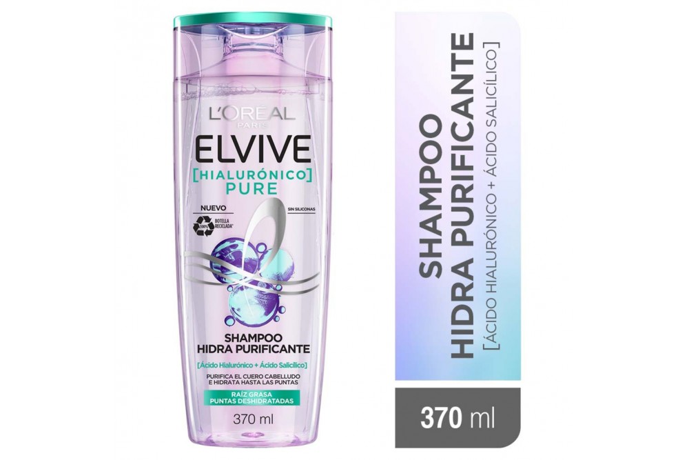 Shampoo Elvive Hialurónico Pure 370 Ml