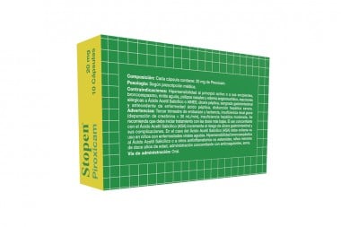 Piroxicam Stopen 20 Mg 10 Cápsulas