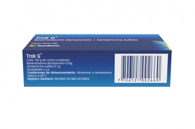 Crema Betametasona Dipropionato Trok G Tópica 20 G