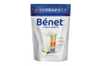 Alimento En Polvo Bénet Sin Azúcar Sabor Vainilla 400 G