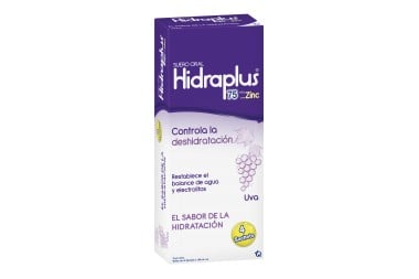Suero Oral Hidraplus Sabor Uva 4 Sachets
