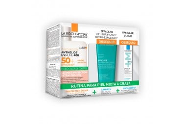 Kit Protector Solar La Roche Posay Spf 50 + Gel Microexfoliantetratamient Effaclar Duo+M Und