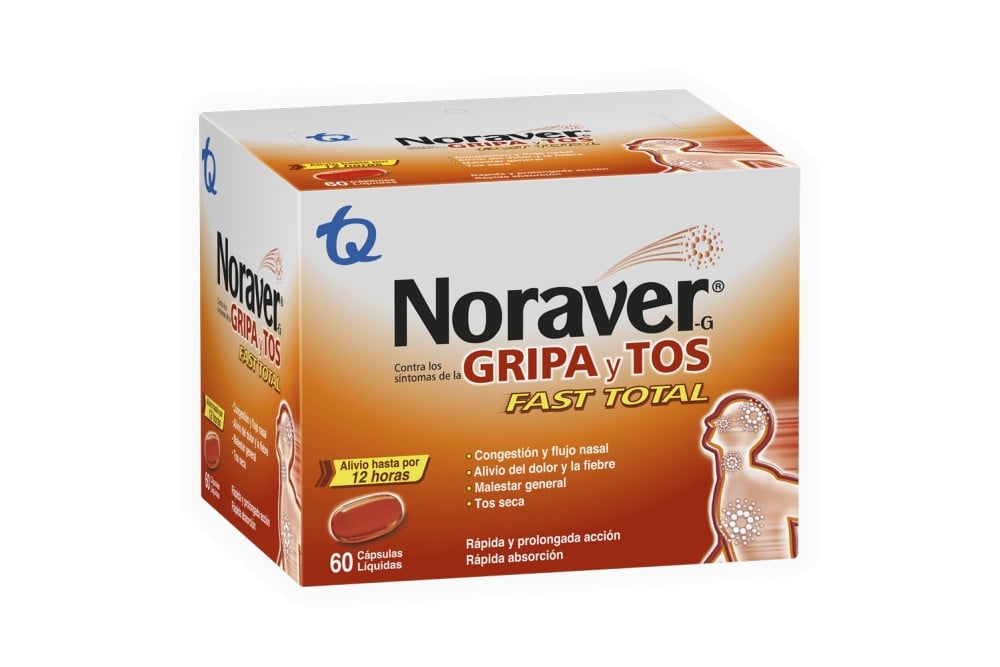 Noraver G Fast Total 60 Cápsulas Líquidas