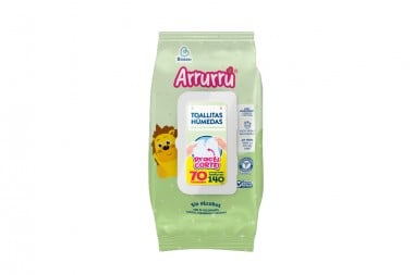 Toallitas Húmedas Arrurrú Aloe Vera Y Manzanilla 70 Unds