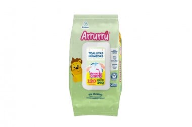 Toallas Humedas Arrurrú Extra Acolchonaditas 120 Unds