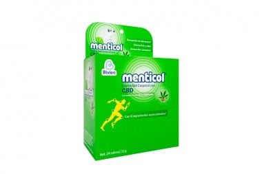 Crema Gel Corporal Menticol Con Cbd Sensación Calmante 24 Unds