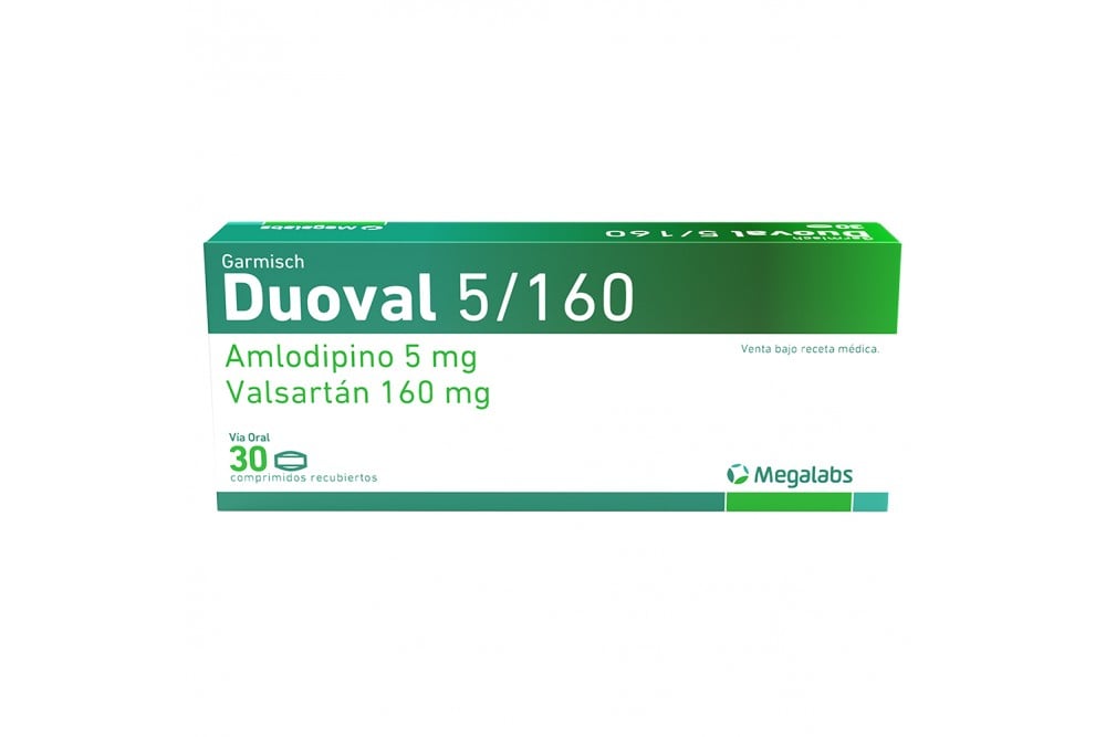 Duoval 5/ 160 Mg Caja Con 30 Tabletas