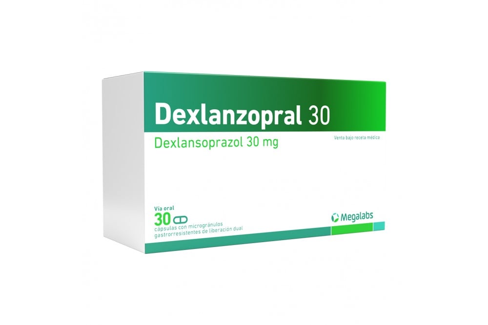 Dexlansoprazol 30 Mg Vía Oral 30 Cápsulas Con Micro Gránulos Gastrorresistentes De Liberación Dual