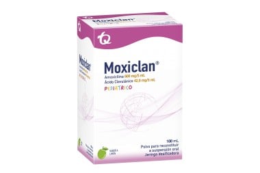Moxiclan Amoxicilina 600/5ml Acido Clavulánico 42,9 Mg /5 Ml Polvo Para Constituir 100 Ml
