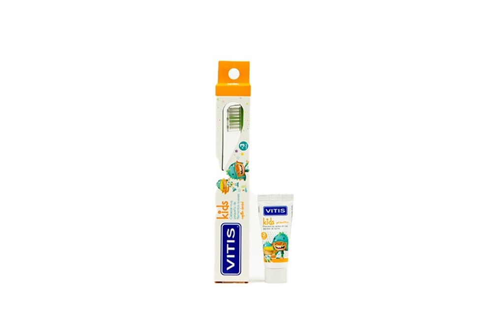 Cepillo Dental Vitis Kids + Gel Dentífrico 8 Ml