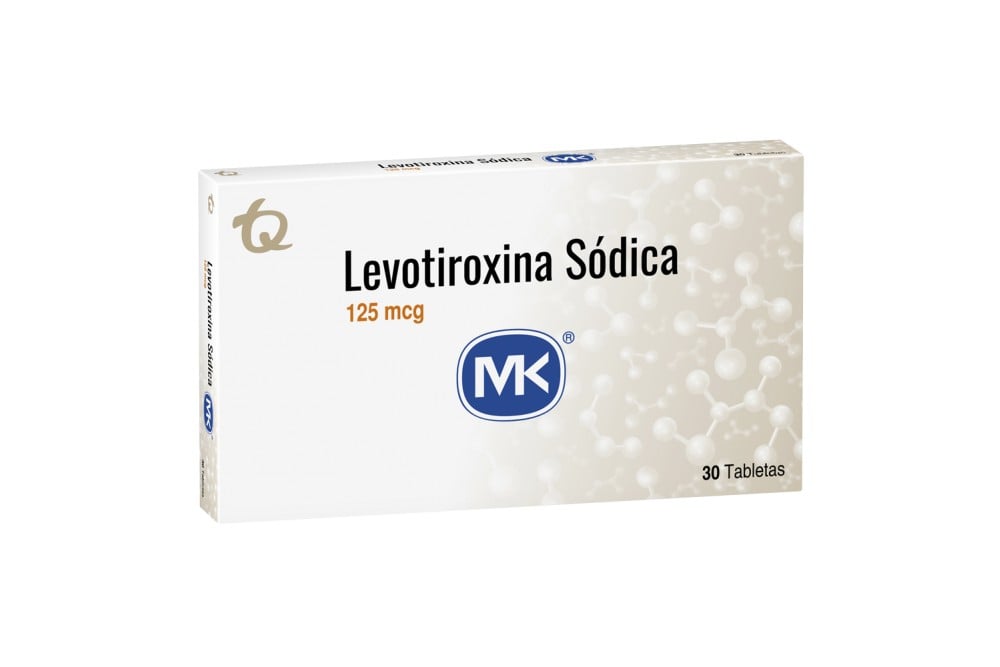 Levotiroxina Sódica Mk 125 Mcg 30 Tabletas