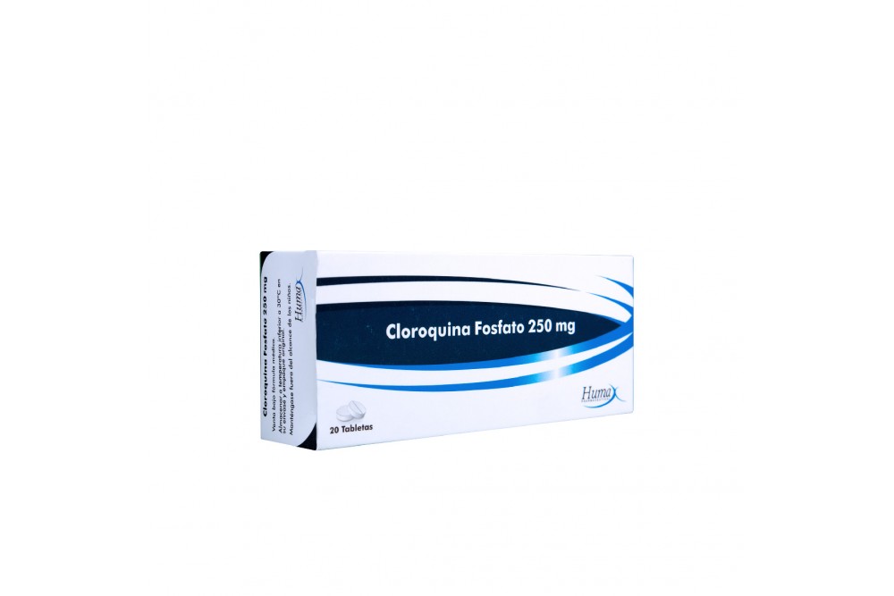 Cloroquina Fosfato 250 Mg 20 Tabletas Recubiertas