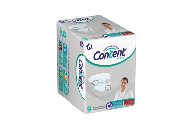 Pañales Desechables Content Medical Talla L 9 Unds