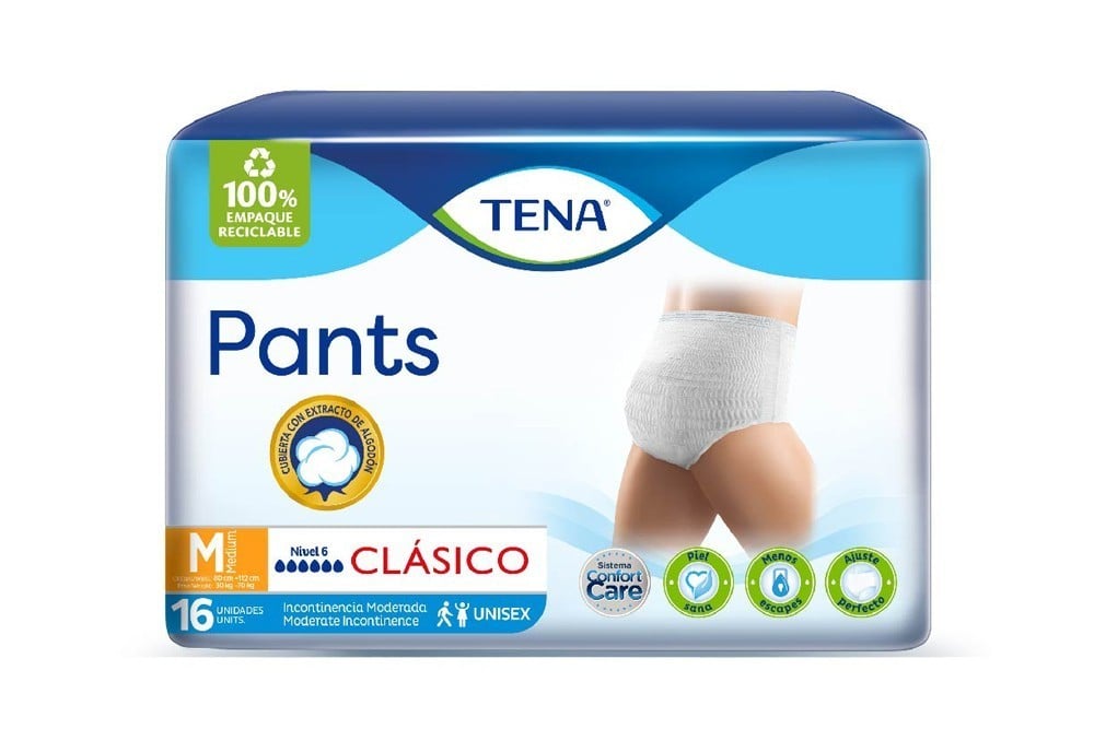 Panal Tena Pants Clasico Talla M 16 Unds