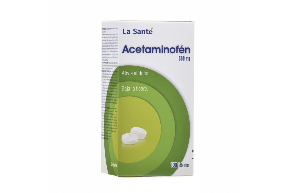 Acetaminofén 500 Mg Caja Con 100 Tabletas