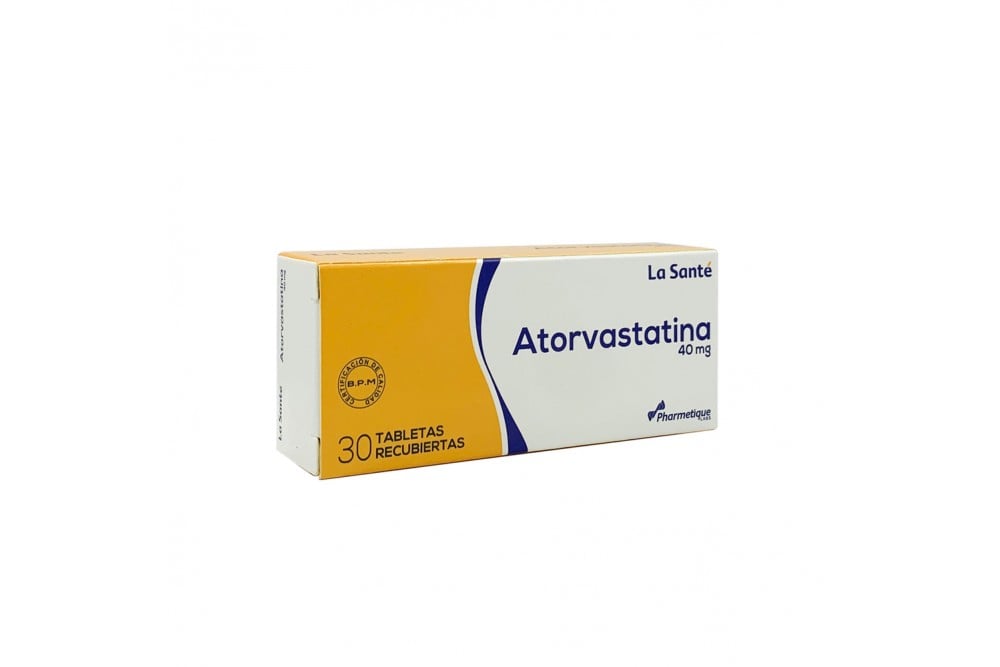 Atorvastatina 40 Mg Con 30 Tabletas Recubiertos