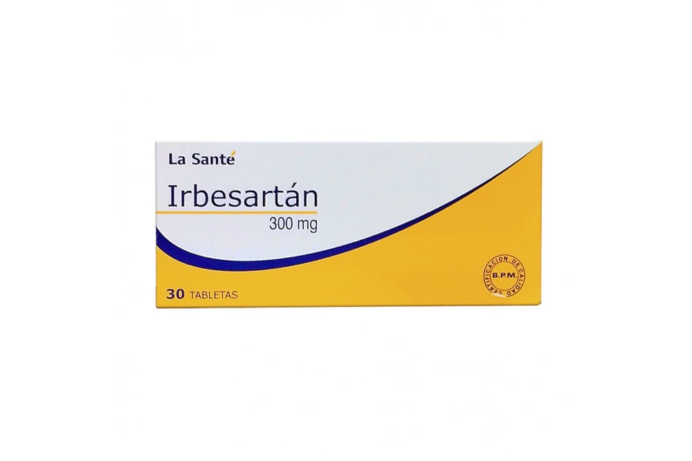Irbesartan 300 Mg Caja Con 30 Tabletas