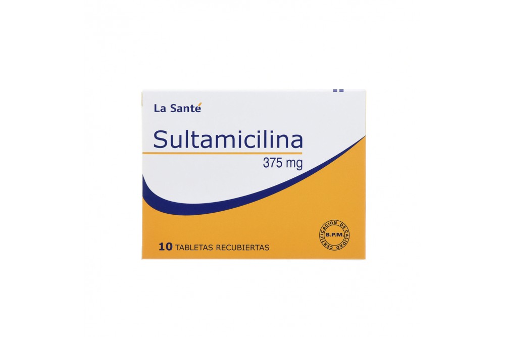 Sultamicilina 375 Mg Caja Con 10 Tabletas