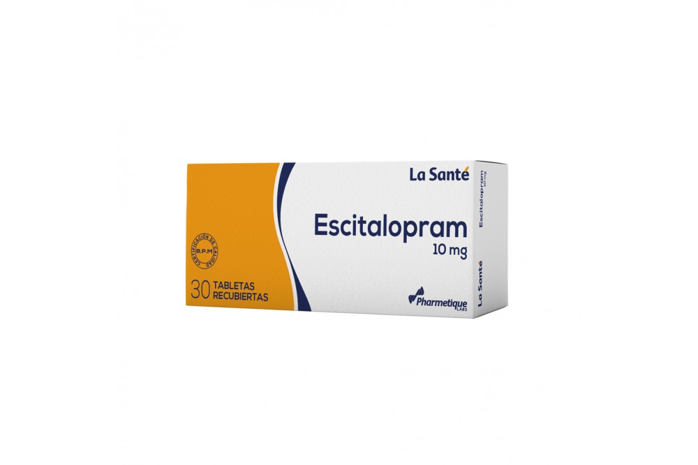 Escitalopram 10 Mg La Santé 30 Tableas Recubiertas