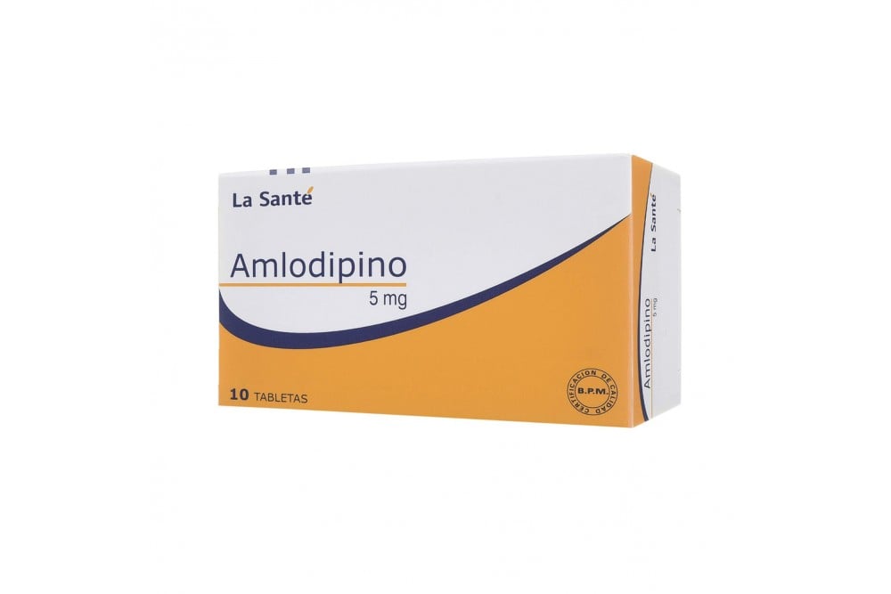 Amlodipino 5 Mg Caja Con 10 Tabletas