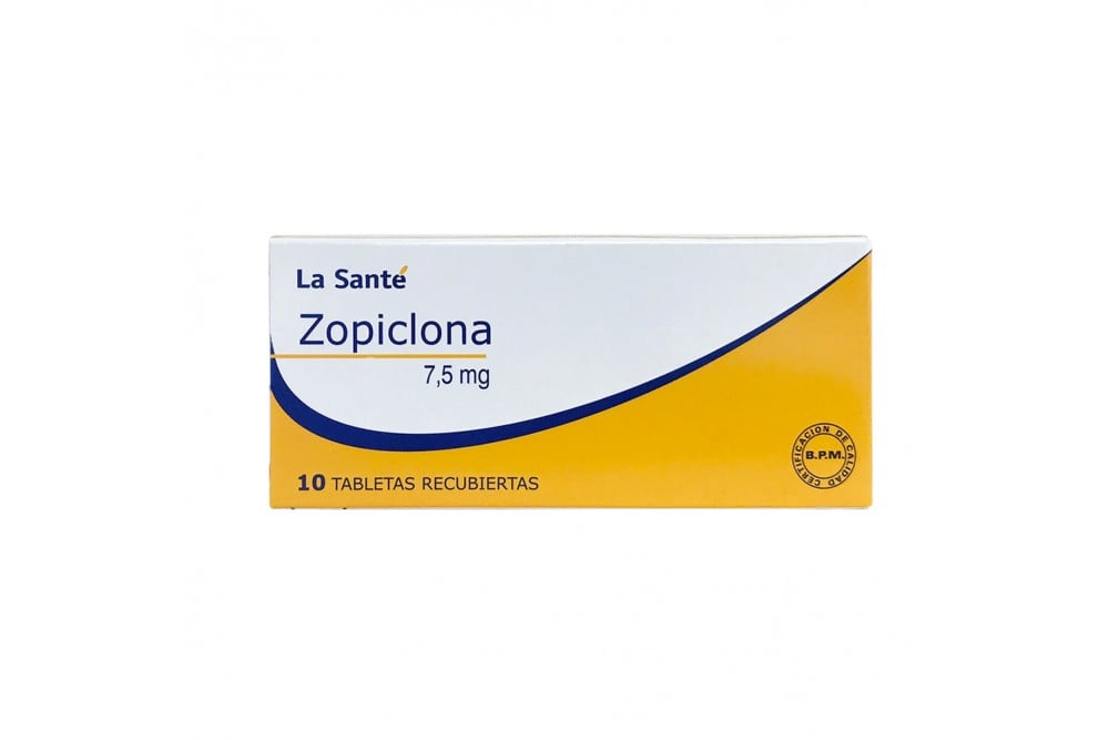 Zopiclona 7.5 Mg Caja Con 10 Tabletas Recubierta – La Santé