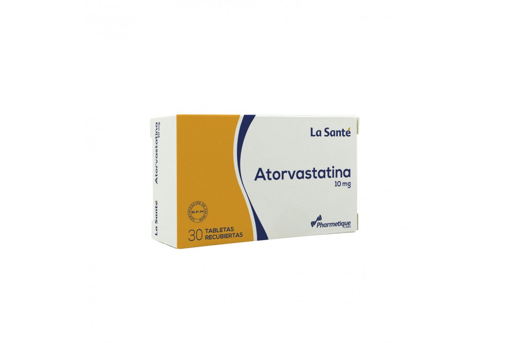 Atorvastatina 10 Mg Con 30 Tabletas
