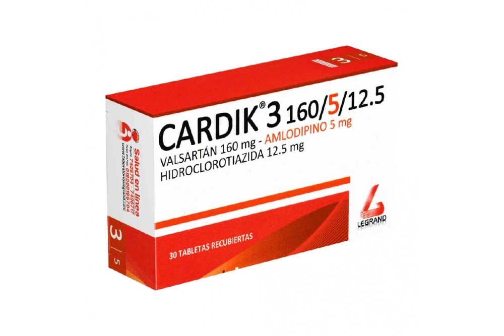Cardik 3 160/5/12.5 Legrand 30 Tabletas Recubiertas