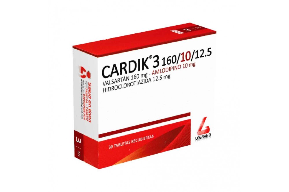 Cardik 3 160/10/12,5 Legrand 30 Tabletas Recubiertas