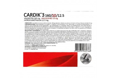 Cardik 3 160/10/12,5 Legrand 30 Tabletas Recubiertas