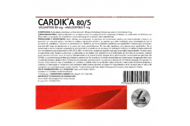 Cardik A 80/5 Legrand 30 Tabletas Recubiertas
