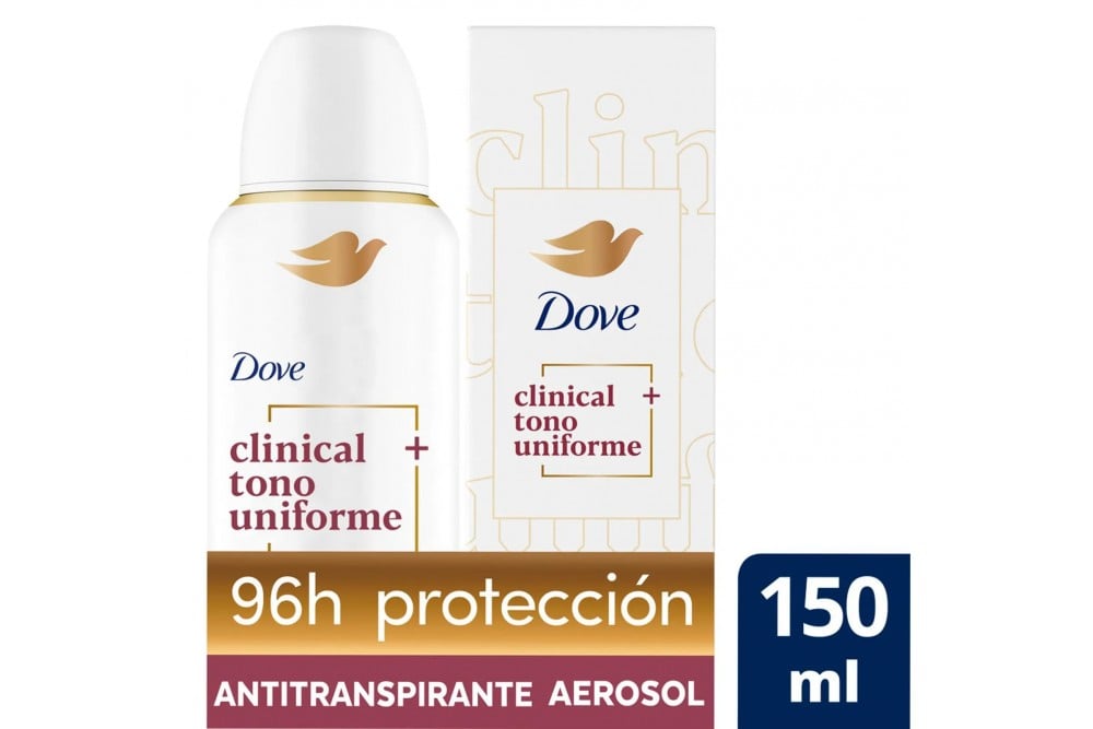 Antitranspirante Dove Clinical Tono Uniforme En Aerosol 150 Ml