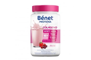 Alimento Bénet Proteina y Colageno Sabor Frutos Rojos 375 G