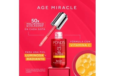 Serum Ponds Age Miracle Vitamina C + Ácido Hialurónico 30 Ml