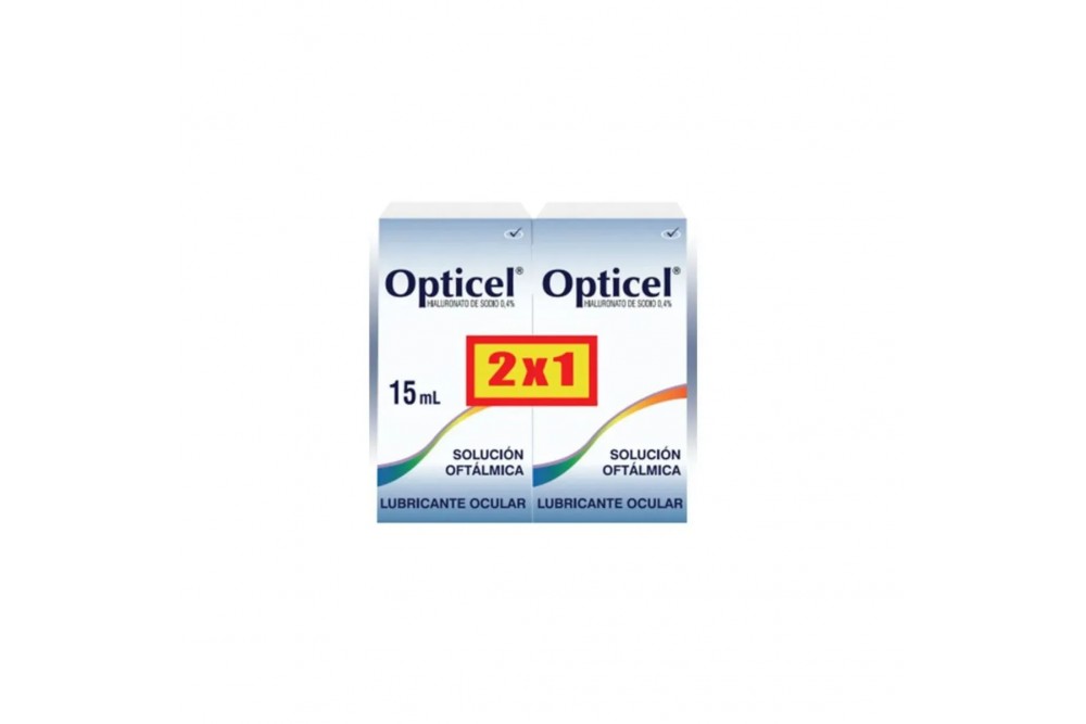 Oferta Solución Oftálmica Opticel 0,4% 2 Unds de 15 Ml C/U