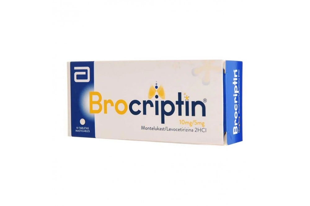 Brocriptin 10 Mg / 5 Mg 10 Tabletas Masticables