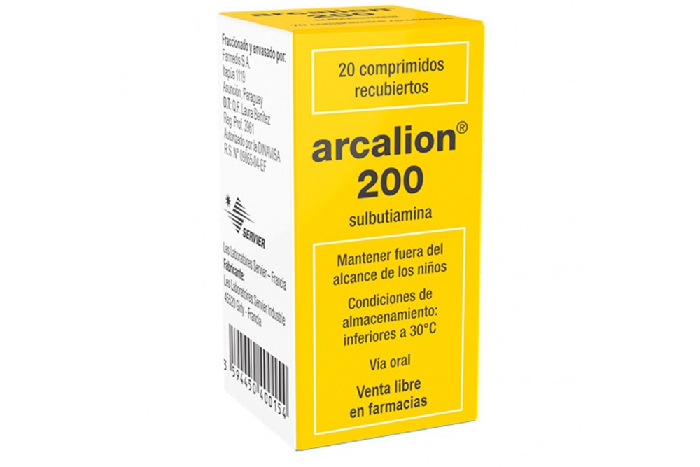 Arcalion 200 Mg 20 Comprimidos Recubiertos