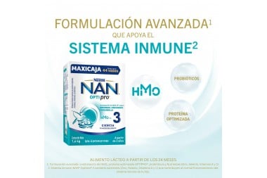 Fórmula Infantil Nan Optipro Etapa 3 Con HMO 1400 G