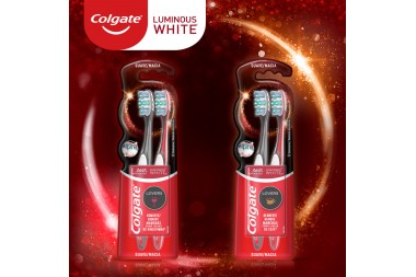 Oferta Cepillo Dental Colgate Luminous White Lover Wine Suave 2 Unds