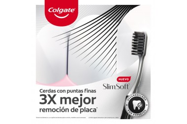 Cepillo Dental Colgate Slim Soft Carbón Suave 2 Unds